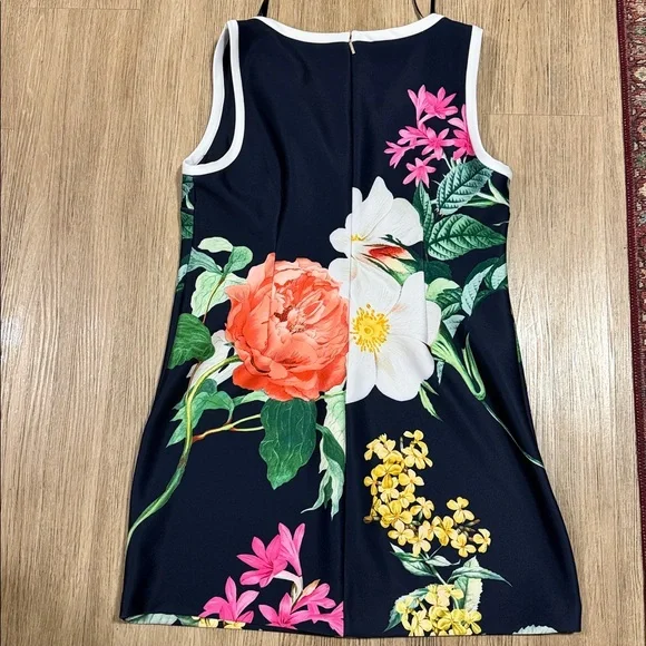 New Karl Lagerfeld Paris Navy Floral dress size 16 - Picture 4 of 6